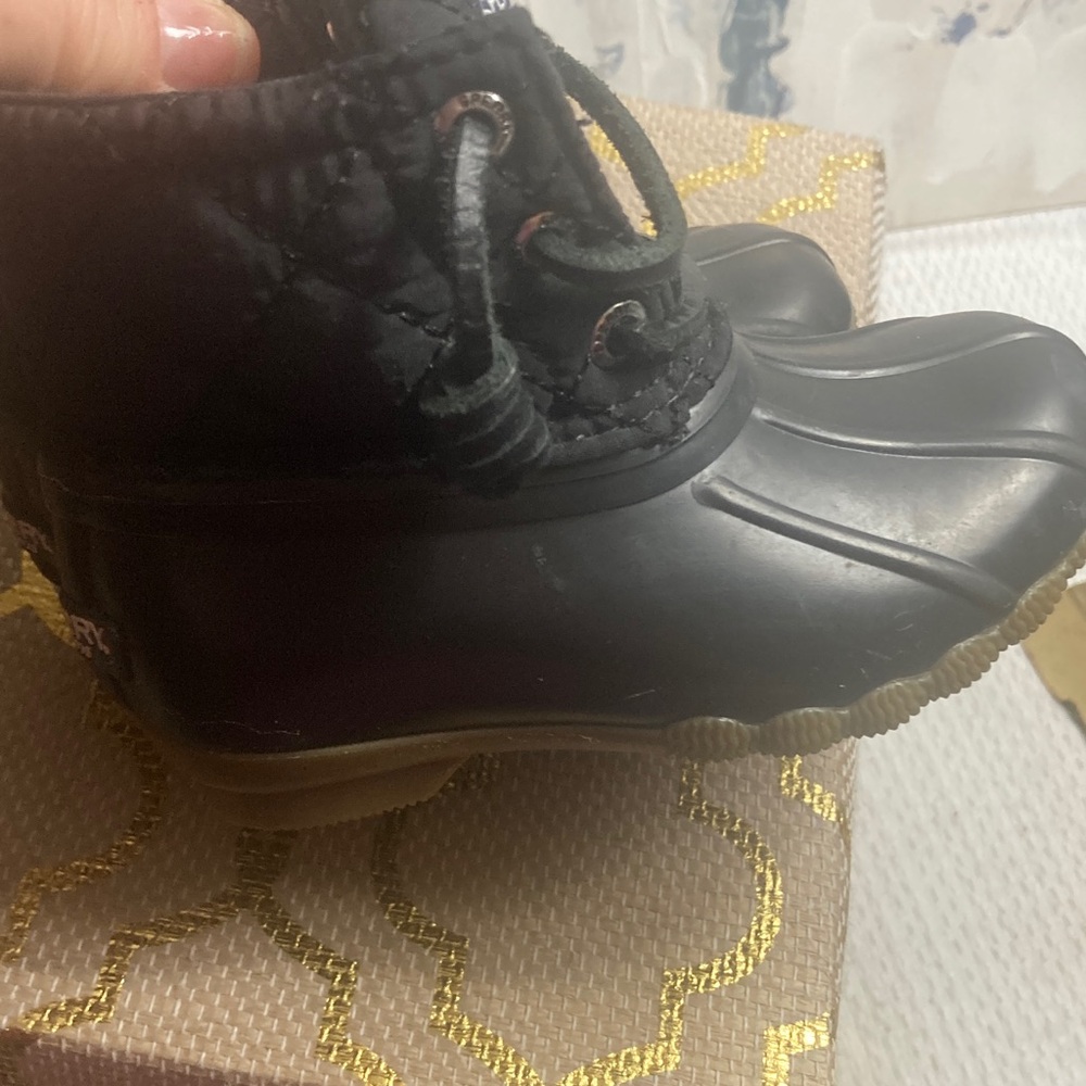 Sperry Kids Top Sider  Size 6M Navy Blue Rain Boots
